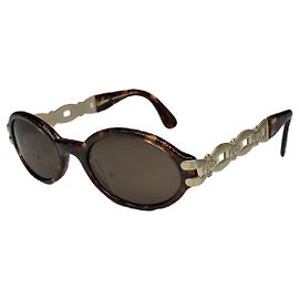 Fendi Brown Metal Sunglasses Brown