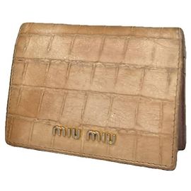 Bolsa de couro marrom Miu Miu Marrom