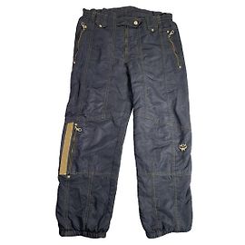 MCM Navy Polyester Trouser Navy blue