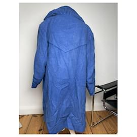 Yves Saint Laurent-YVES SAINT LAURENT Coats T.International XL Cotton-Blue