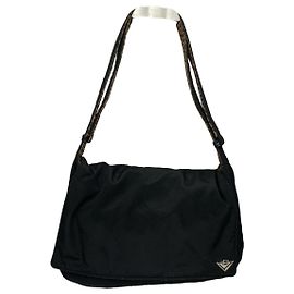 Bottega Veneta schwarze Polyester-Handtasche Schwarz