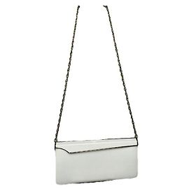 Autre Marque Non Signé / Unsigned White Patent Leather Handbag White