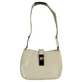 Bolsa de couro branco com recorte lunar da Givenchy Branco