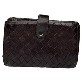 Bottega Veneta Intrecciato Brown Leather Wallet Brown