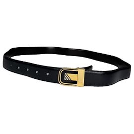 Céline Celine Triomphe schwarze Leder-Gürtel Schwarz
