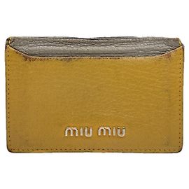 Borsa in pelle gialla Miu Miu Giallo