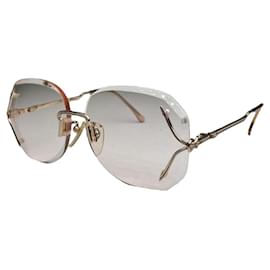 Lunettes de soleil en métal rose Yves Saint Laurent Rose
