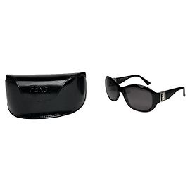 Fendi schwarze Kunststoffsonnenbrille Schwarz