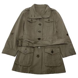 Abrigo trench de algodón caqui Kensington de Burberry Caqui