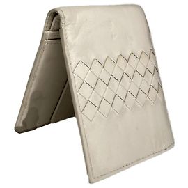 Bottega Veneta White Leather Wallet White