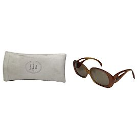 Dior Brown Plastic Sunglasses Brown