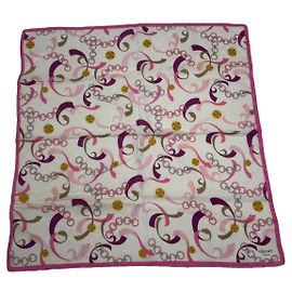 Céline Celine Pink Silk Scarf Pink