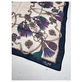 Céline-CELINE Scarves T.  Silk-Navy blue