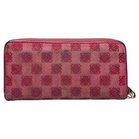 Loewe Red Cotton Wallet Red
