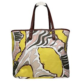 Bolso de mano de algodón amarillo Emilio Pucci Amarillo