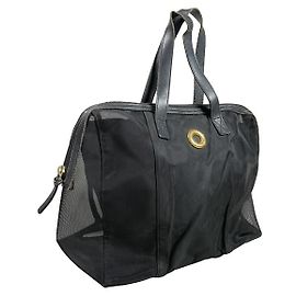 Céline Sac à main en polyester noir Celine Noir