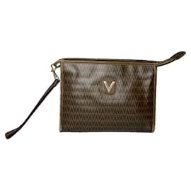 Autre Marque-MARIO VALENTINO Clutch bags T.  Leather-Brown