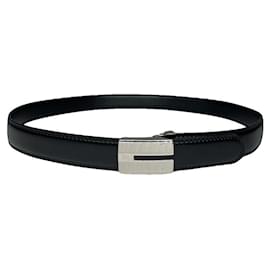 Burberry schwarzer Lackledergürtel Schwarz
