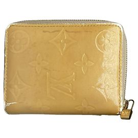 Cartera de cuero amarilla Zippy de Louis Vuitton Amarillo