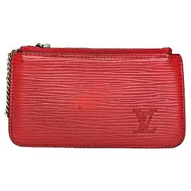 Rote Lederhandtasche von Louis Vuitton Rot