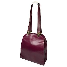 Céline Sac Tab Celine en cuir verni bordeaux Bordeaux