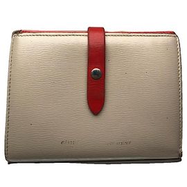 Céline Celine Triomphe Beige Leather Wallet Beige