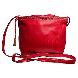 Loewe Flamenco Red Leather Handbag Red