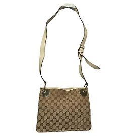 Gucci Jackie Vintage Beiger Baumwollhandtasche Beige
