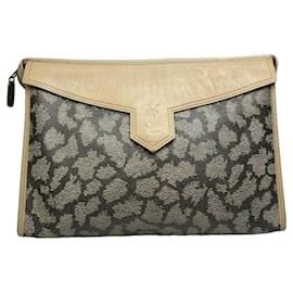 Yves Saint Laurent-YVES SAINT LAURENT Clutch bags T.  Leather-Brown