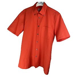 Yves Saint Laurent Red Cotton Shirt Red
