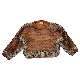 Tricot en cuir marron Emilio Pucci Marron