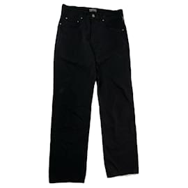 Versace schwarze Polyesterhose Schwarz