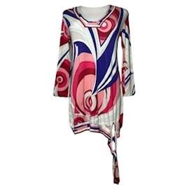 Vestido de algodón multicolor Emilio Pucci Multicolor