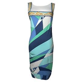 Vestido de algodón azul Emilio Pucci Azul