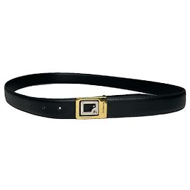 Burberry schwarze Leder-Gürtel Schwarz