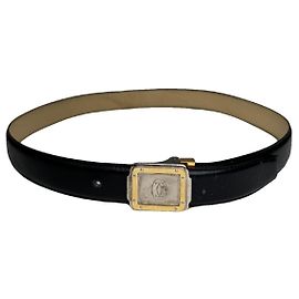 Cartier Black Leather Belt Black