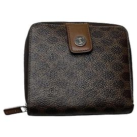 Céline Portafoglio in pelle marrone vintage Celine Triomphe Marrone
