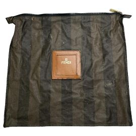 Fendi Black Cotton Handbag Black
