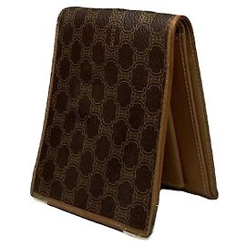 Céline Cartera de cuero beige Celine Triomphe Beige