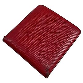 Bolsa de couro vermelho Louis Vuitton Vermelho