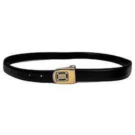 Dior Black Leather Belt Black