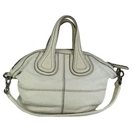 Bolso de mano de cuero blanco Givenchy Nightingale Blanco