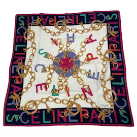 Céline Cachecol de seda multicolor Celine Multicor