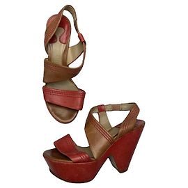Chloé Orange Leather Heel Orange