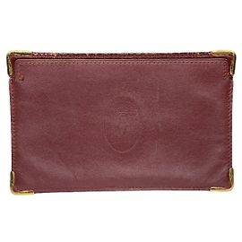 Bolso de cuero patentado burdeos de Cartier Burdeos