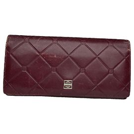 Portafoglio in pelle bordeaux Givenchy Bordò
