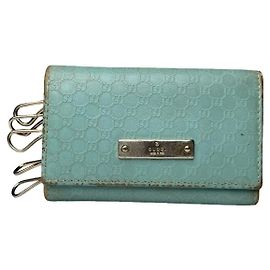 Bolsa de couro turquesa Gucci GG Blooms Turquesa