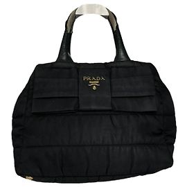 Sac à main en polyester noir Prada Diagramme Noir