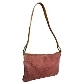 Céline Celine Triomphe Pink Suede Handbag Pink