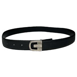 Dior Saddle Black Leather Belt Black